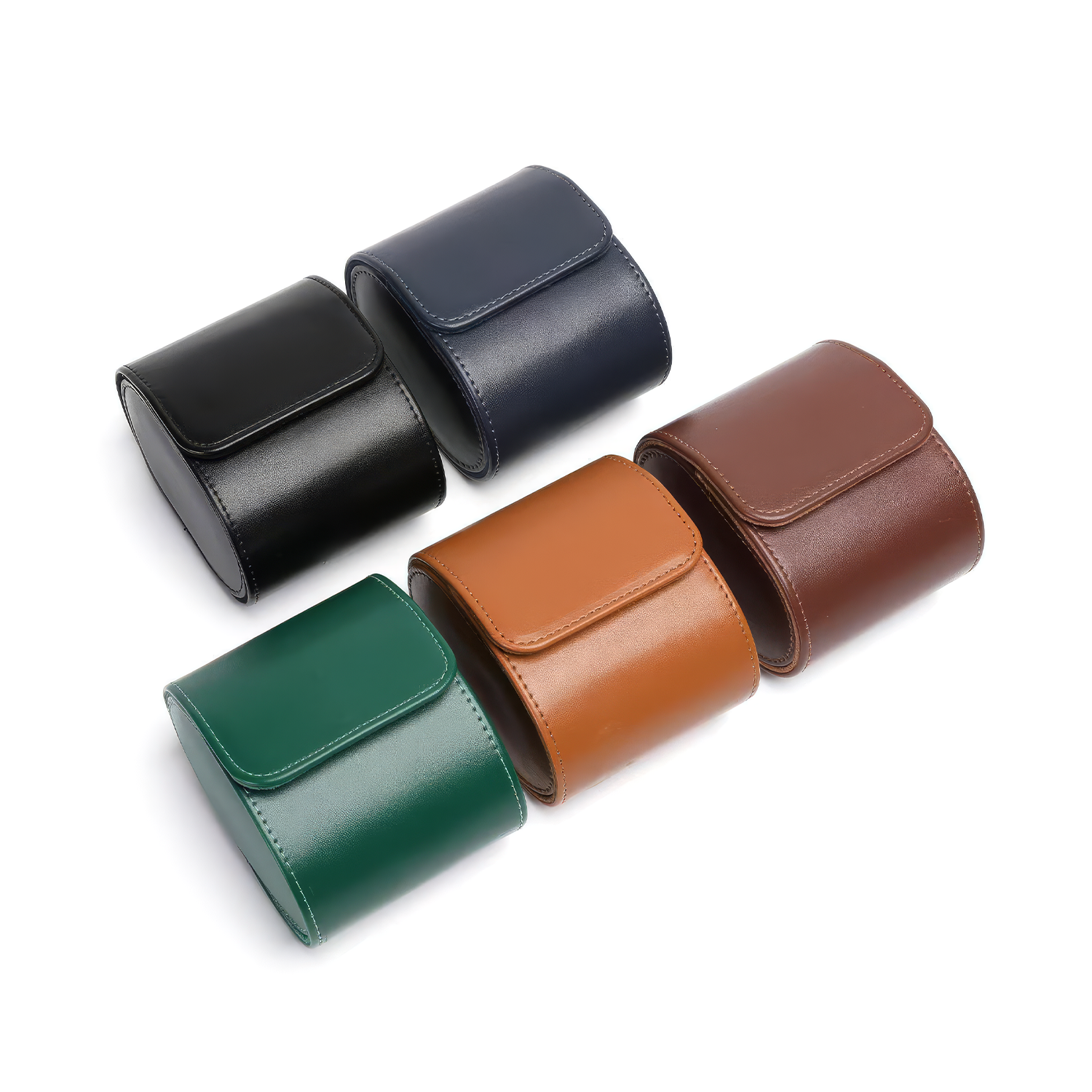 Plain Premium Leather Watch Case - Single Watch